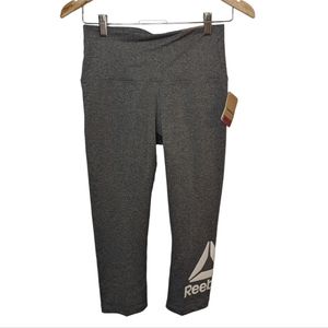 Reebok Women's Skinny Capri Gray High Rise Leggings Size Small
